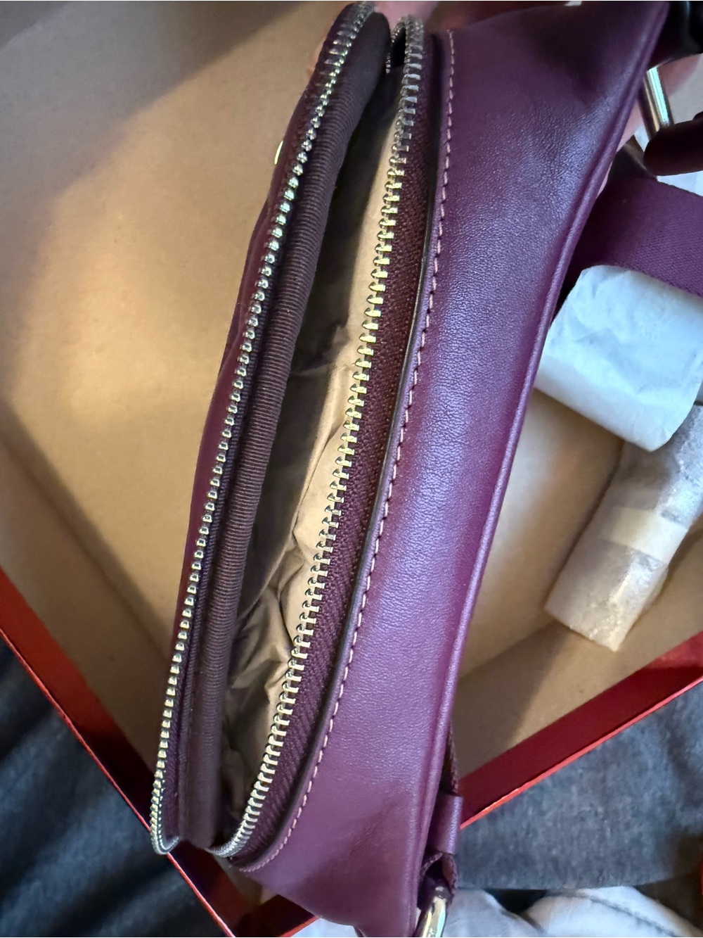 Coach Quilted Leather Crossbody Camera Bag in Plum - Picture 4 of 6